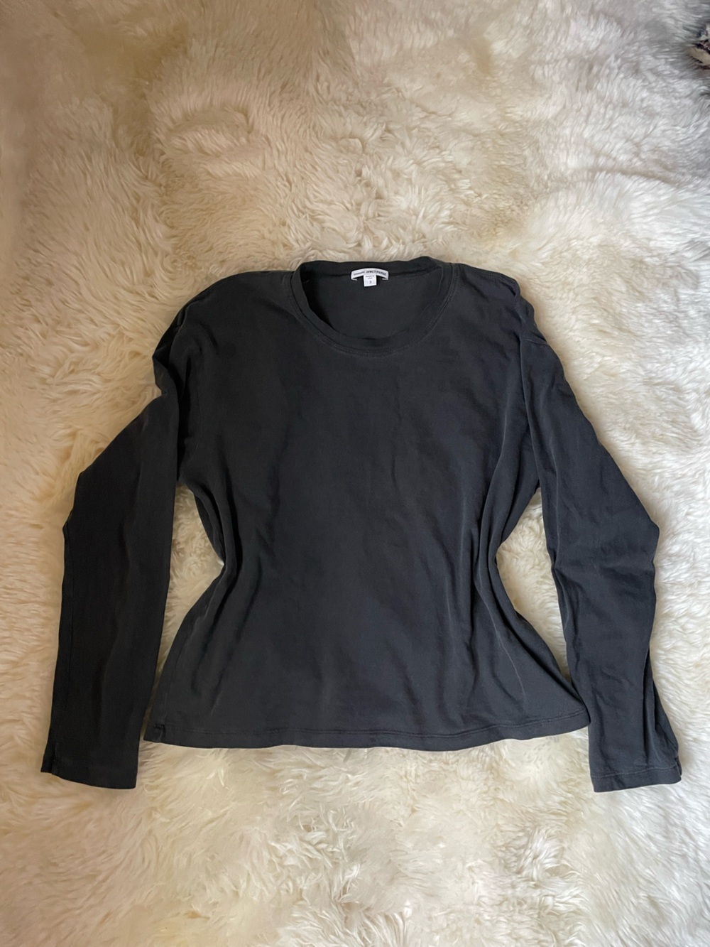 James perse combed cotton grey long sleeve women’s t shirt